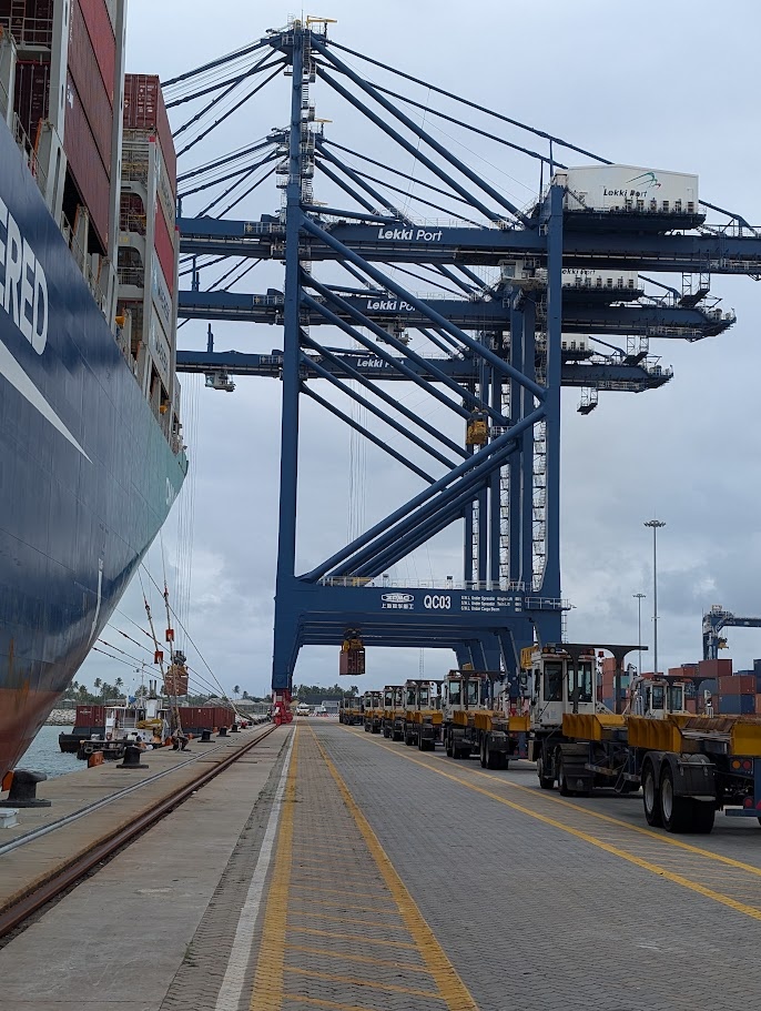Arcalaxia Shipping Company Ltd — Lekki Deep Sea Port Quayside & ZPMC QC03 Gantry